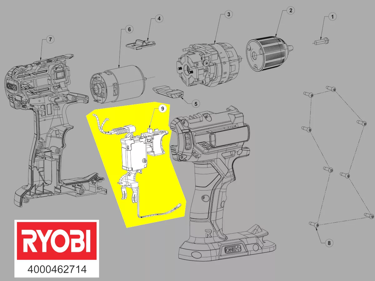interrupteur variateur réf. 5131041974 Ryobi